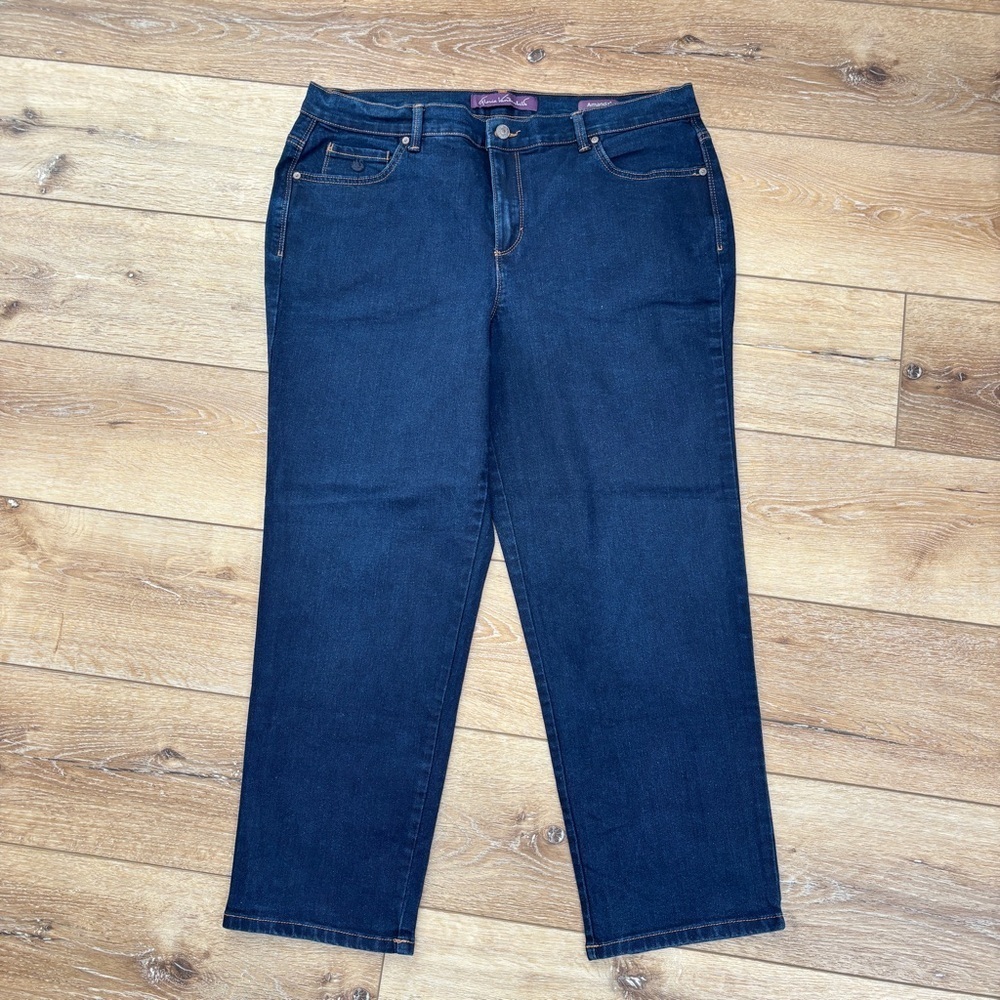 Gloria Vanderbilt Amanda Jeans Plus Size 16W SHORT Straight Leg Stretch Denim